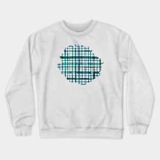 Watercolor Gingham Aqua 2 Crewneck Sweatshirt